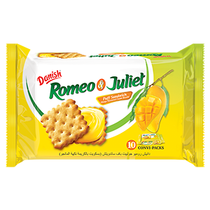 Danish Romeo & Juliet Puff Sandwich Mango Flavored Cream Biscuit