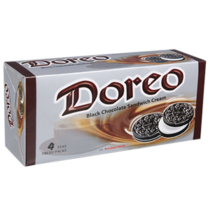 Doreo Black Chocolate Sandwich Cream Biscuit